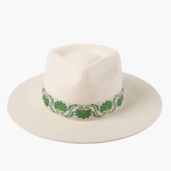 Lack of Color Ivy Beverly Women’s M Fedora‎ Hat Trimmed Green Ribbon $165 main image 6